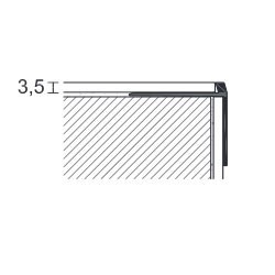 Profilo per scale 3.5 mm spessore pavimento x 3400 mm alluminio anodizzato argento