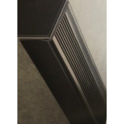 Profilo per scale in PVC 62 x 39 x 3000 mm Pvc grigio con zigrinatura antiscivolo