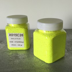 glitter giallo fluo grana media largh. 0,385mm sp. 0,025mm 100gr